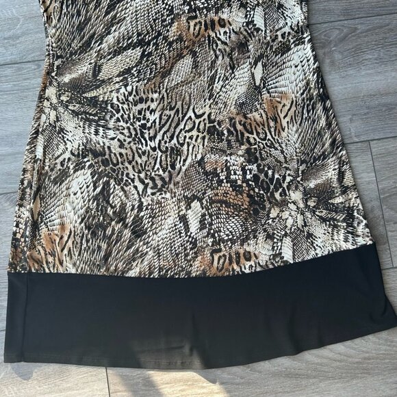 Prelude Tiger Print  Sequins Accent Jersey Sleeveless Dress - Picture 6 of 15